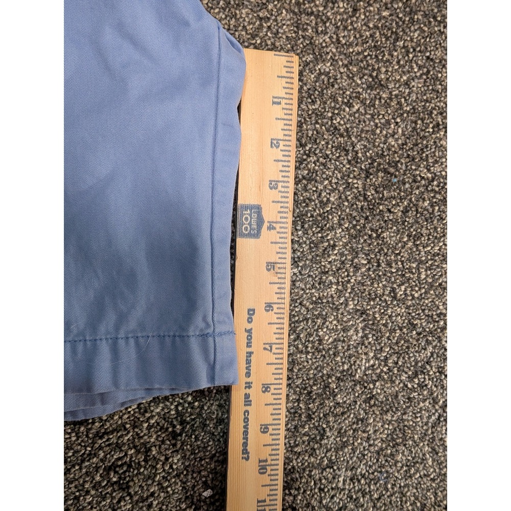 Roundtree & Yorke Casuals Mens 36 Light Blue Flat Front 100% Cotton Shorts - Picture 3 of 9